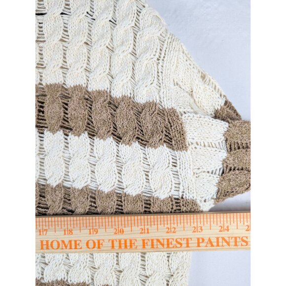 Anthropologie Pilcro Sweater Womens Medium Striped Longline Stitch Pullover NWOT - Picture 3 of 8